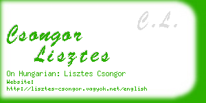 csongor lisztes business card